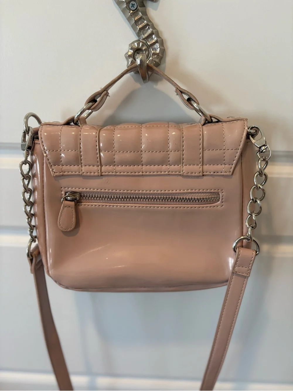 Pretty in Pink Patent Crossbody Purse by Poppie Jones